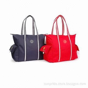 Beach Tote Bag, Measuring 39 x 34.5 x 16.5cm, Made of Self Fabric and PVC Handle